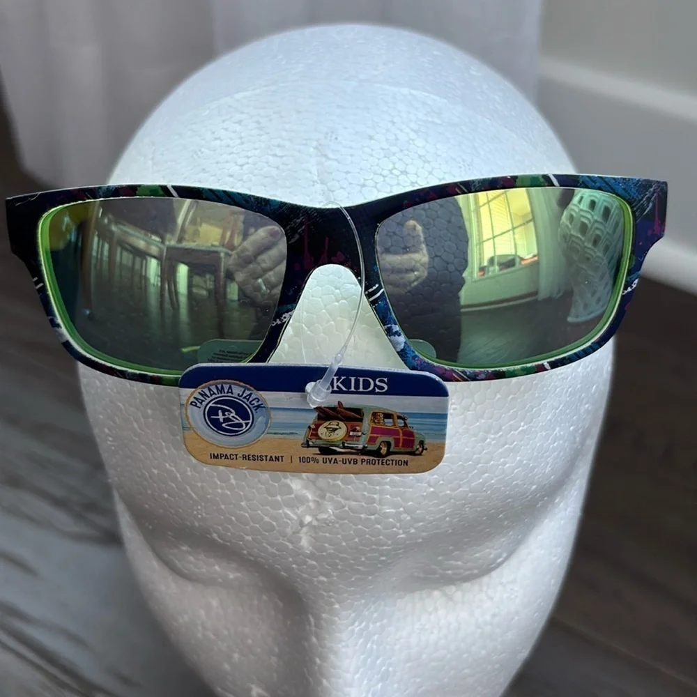 Panama Jack Kids full frame mirror sunglasses impact resist 100% UVA-UVB protect